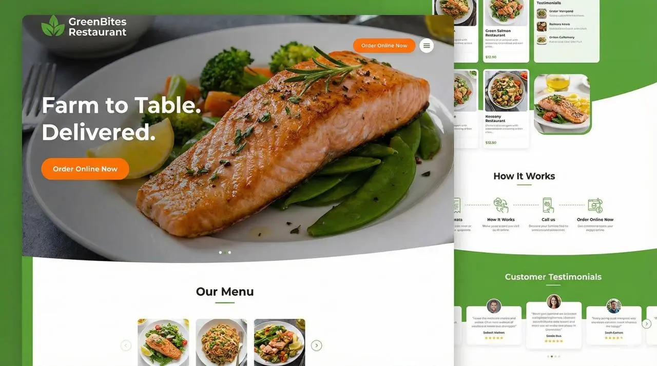 Restaurant landing page